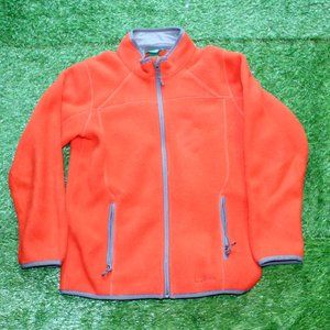 LL Bean Orange Boys Large (14-16) Fleece, EUC, Barely Worn